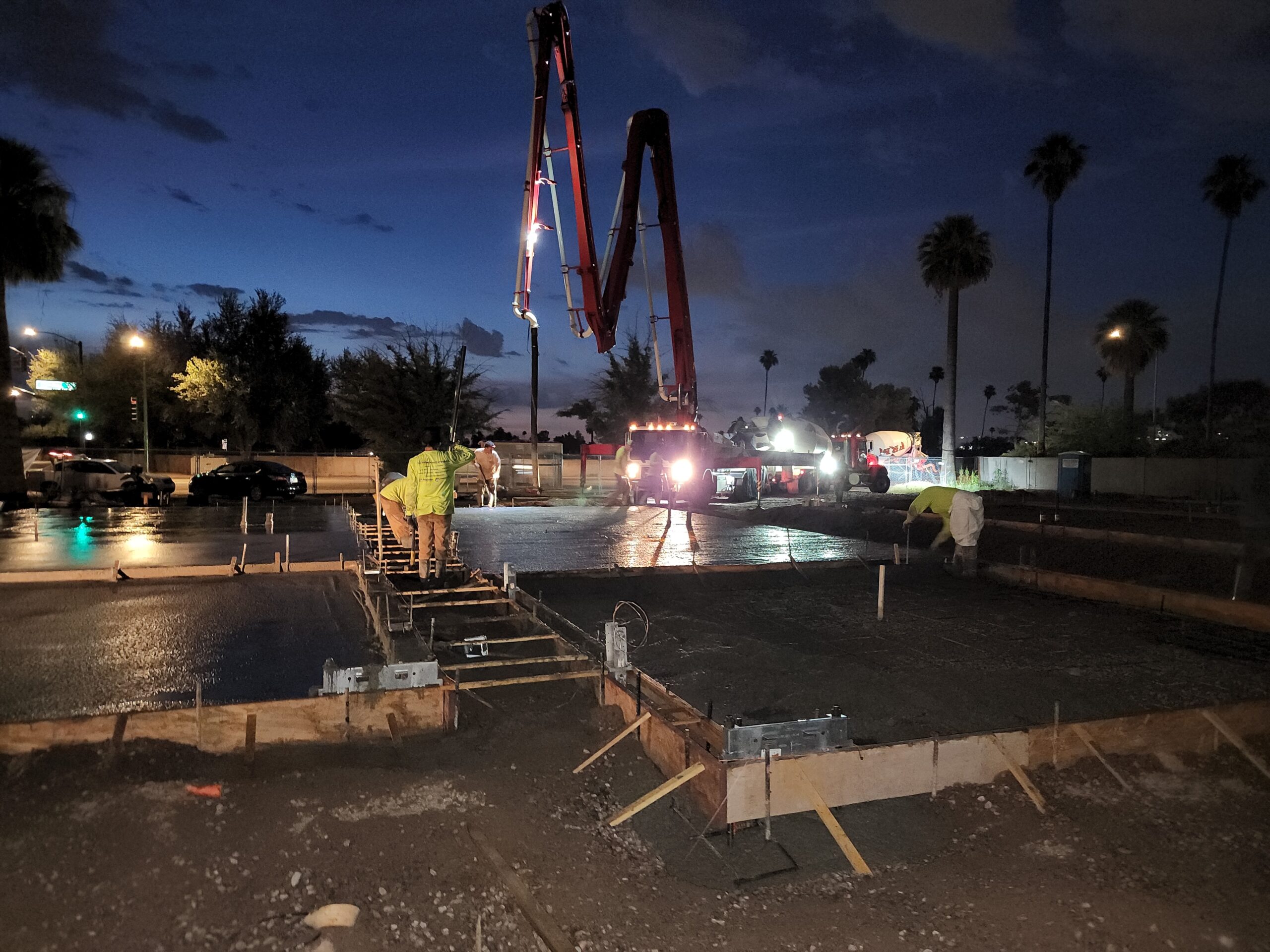 Go, go, go - One building foundation for the townhome development is already poured and curing